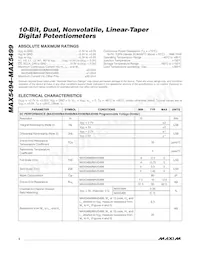 MAX5499ETE+T Datasheet Page 2