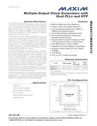 MAX9471ETP+T 데이터 시트 표지