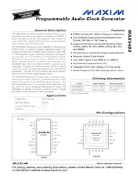 MAX9485ETP-T Datasheet Cover
