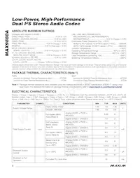 MAX9880AETM+T Datenblatt Seite 2