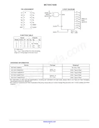 MC74HC164BDR2G Datasheet Page 2