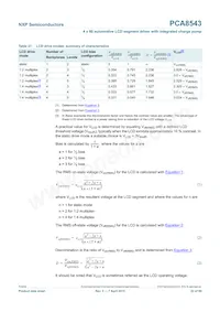 PCA8543AHL/AY Datasheet Pagina 22