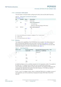 PCF8533U/2/F2 Datasheet Page 7