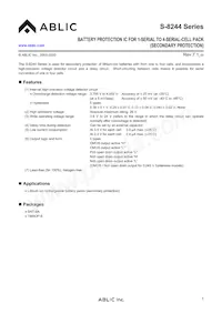 S-8244ABKFN-CFKT2S Datasheet Cover