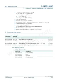 SC16C2550BIN40 Datasheet Page 2