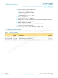 SC16C2550IB48 Datasheet Page 2