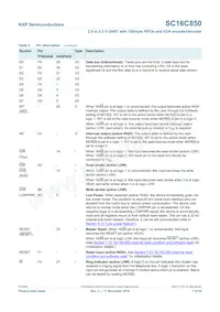 SC16C850IBS Datasheet Page 7