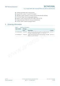 SC16C850LIBS Datasheet Page 2