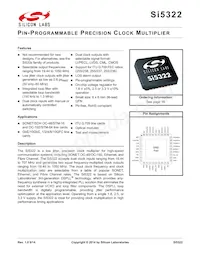 SI5322-B-GM Datasheet Cover