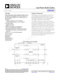 SSM2604CPZ-REEL Datasheet Cover