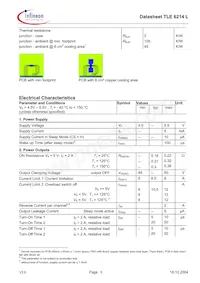TLE6214L Datasheet Page 3