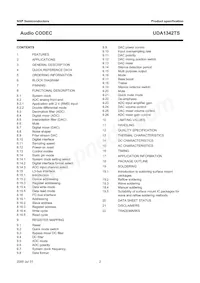 UDA1342TS/N1 Datasheet Page 2