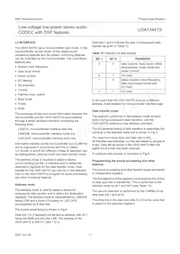 UDA1344TS/N2數據表 頁面 11