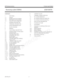 UDA1345TS/N2 Datasheet Pagina 2