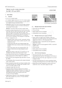 UDA1380TT/N2 Datasheet Page 3