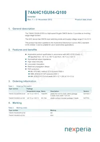 74AHC1GU04GV-Q100H Datasheet Copertura