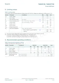 74AHC30GU12X Datasheet Page 5