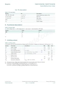74AHCT125BQ-Q100 Datasheet Page 3