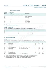 74AHCT1G125GM Datasheet Page 3