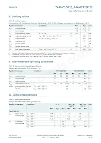74AHCT2G125GD Datasheet Page 3