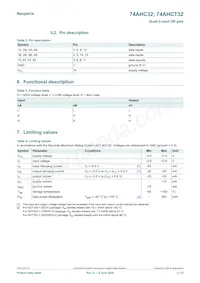 74AHCT32BQ Datasheet Page 3