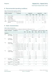 74AHCT573D Datasheet Page 5