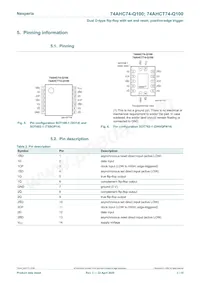 74AHCT74BQ-Q100X Datasheet Page 3