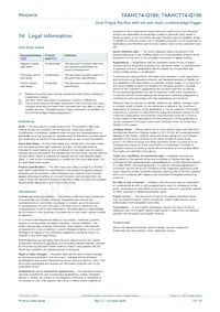 74AHCT74BQ-Q100X Datasheet Page 14