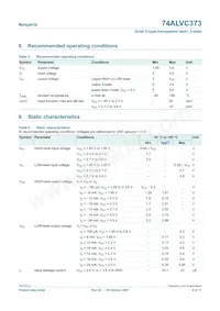 74ALVC373PW Datasheet Page 6