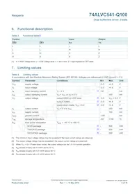 74ALVC541BQ-Q100X Datasheet Page 4