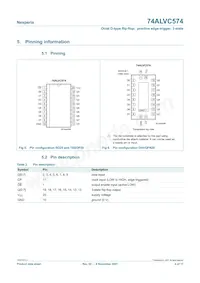 74ALVC574D數據表 頁面 4