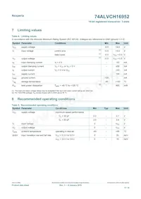 74ALVCH16952DGGS Datasheet Page 6