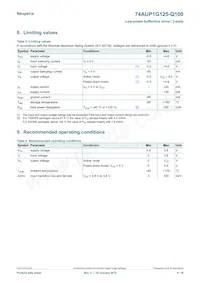 74AUP1G125GW-Q100H Datasheet Page 4