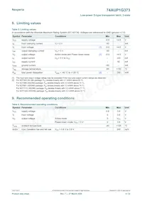 74AUP1G373GN Datasheet Page 4