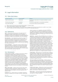 74AUP1T1326GT Datasheet Pagina 23