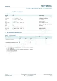 74AVC16374DGG Datasheet Page 4