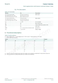 74AVC16835ADGG Datasheet Page 4