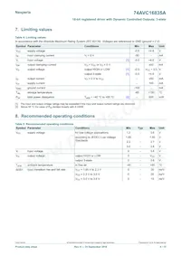 74AVC16835ADGG Datasheet Page 5