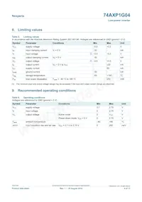 74AXP1G04GNH Datasheet Page 4