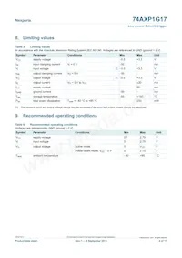 74AXP1G17GNH Datasheet Page 4