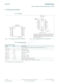74AXP4T245BQX Datasheet Page 3