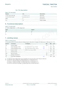 74HC04PW/AUJ Datasheet Page 3