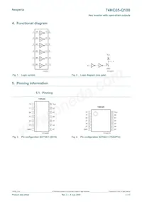 74HC05PW-Q100 Datasheet Page 2