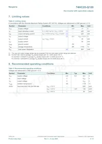 74HC05PW-Q100 Datasheet Page 4