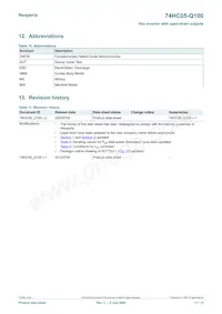 74HC05PW-Q100 Datasheet Page 11