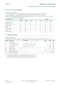 74HC109D/AUJ Datasheet Page 4