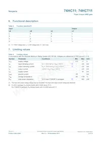 74HC11D/AUJ Datasheet Page 3