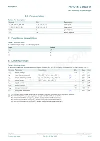 74HC14D/AUJ Datasheet Page 3