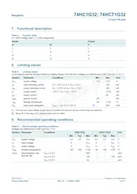 74HC1G32GV Datasheet Page 3