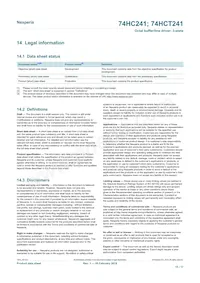 74HC241PW Datasheet Page 15